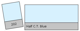 Lee Filter Roll 202 Half C.T. Blue Lee Filter Roll 202 Half C.T. Blue