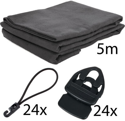 Stairville Molton Set schwarz 5x3m Stairville Molton Set schwarz 5x3m