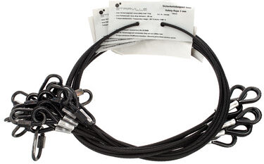 Stairville Safety Set 80cm/3mm Bk 10pcs Stairville Safety Set 80cm/3mm Bk 10pcs