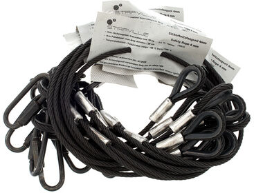 Stairville Safety Set 60cm/4mm Bk 10pcs Stairville Safety Set 60cm/4mm Bk 10pcs