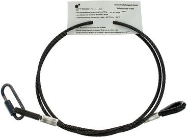 Stairville Safety 120cm/4mm Black 15kg Stairville Safety 120cm/4mm Black 15kg