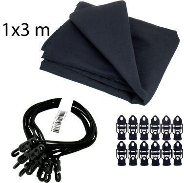 Stairville Euro Molton Set Black 1x 3 m Stairville Euro Molton Set Black 1x 3 m