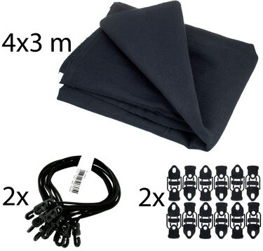 Stairville Euro Molton Set Black 4x 3 m Stairville Euro Molton Set Black 4x 3 m