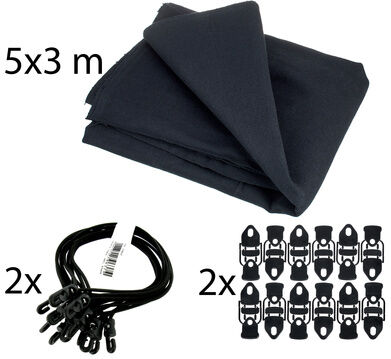 Stairville Euro Molton Set Black 5x 3 m Stairville Euro Molton Set Black 5x 3 m