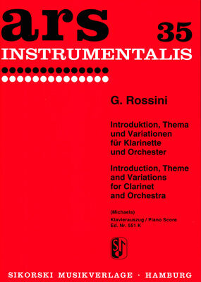 Sikorski Musikverlage Rossini Introduction Clarinet