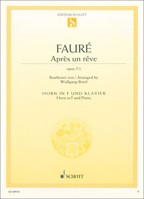 Schott Fauré Après un rêve Horn Schott Fauré Après un rêve Horn