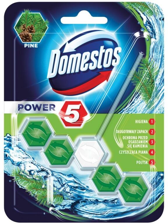 Domestos Toiletblok Power 5 Pine 55 g WC-raikastin