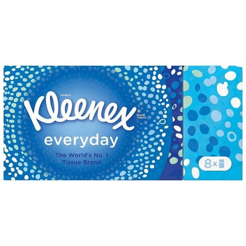 Kleenex Everyday Pocket Tissues 8 pakkaus 72 kpl Nen&auml;liinat