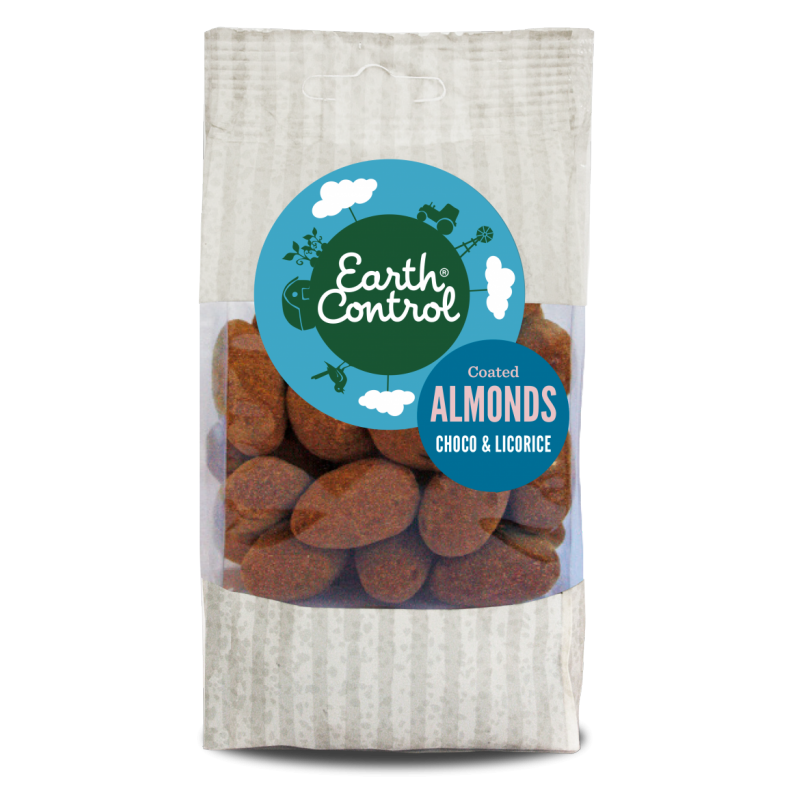 Earth Control Chocolate Coated Licorice Almonds 150 g 150 Snack