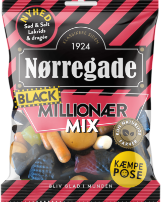 N&oslash;rregade Million&aelig;r Mix Black 360 g Karkki