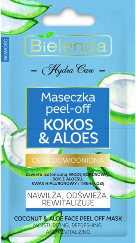 Bielenda Hydra Care Coconut &amp; Aloe Vera Peel Off Mask 2 x 5 g Kasvonaamio