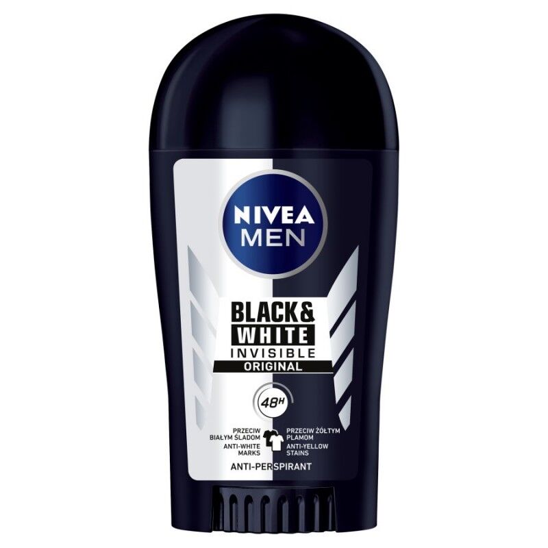 Nivea Men Invisible Black &amp; White Deostick 40 ml Deodorantti