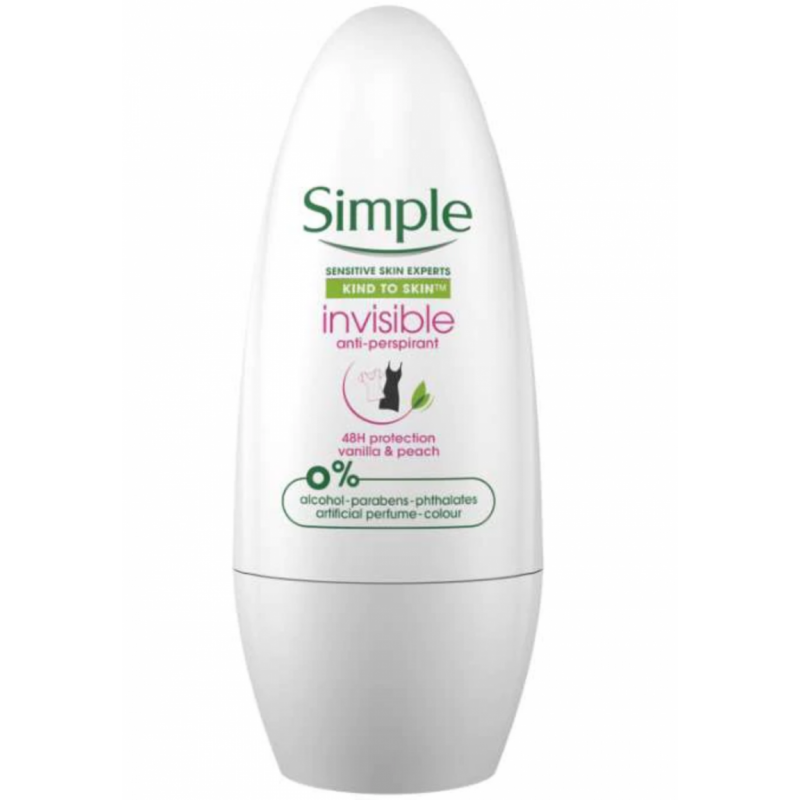 Simple Invisible Anti-Perspirant Roll-On 50 ml Deodorantti