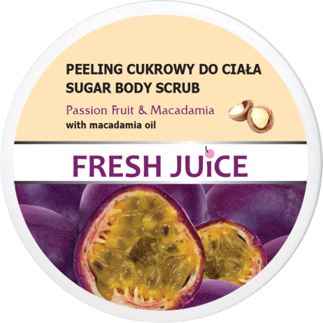 Fresh Juice Sugar Body Scrub Passion Fruit &amp; Macadamia 225 ml Vartalokuorinta