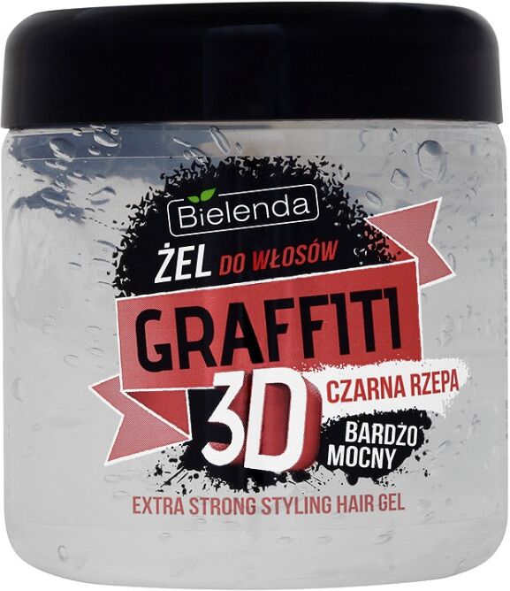 Bielenda Graffiti 3D Black Turnip Extra Strong Hair Gel  250 ml Hiusgeeli