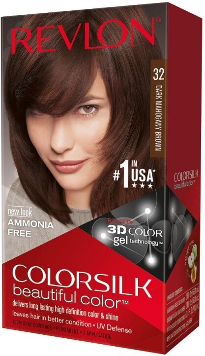 Revlon Colorsilk Permanent Haircolor 32 Dark Mahogany Brown 1 kpl Hiusv&auml;ri