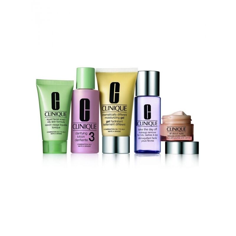 Clinique Daily Essentials Set Combination-Oily Skin 50 ml + 15 ml + 30 ml + 60 ml + 50 ml Ihonhoitosetti