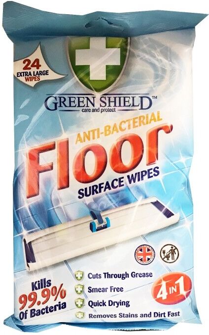 Green Shield Anti-Bacterial Floor Surface XL Wipes 24 kpl Puhdistusliinat