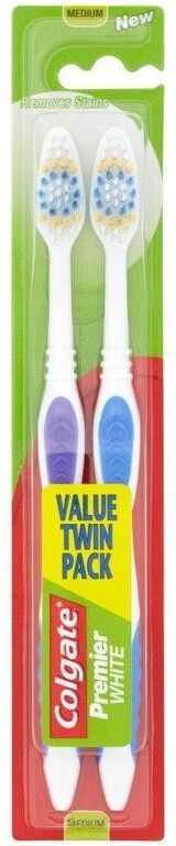 Colgate Premier Clean Toothbrushes Medium 2 kpl Hammasharja