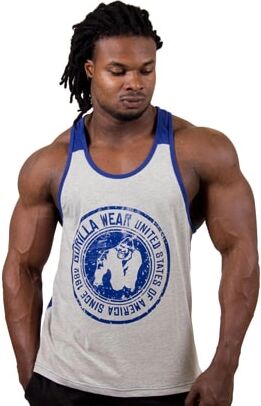 Gorilla Wear Roswell Tank Top Grey/navy, S