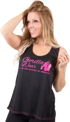 Gorilla Wear Odessa Cross Back Tanktop Black/pink, M