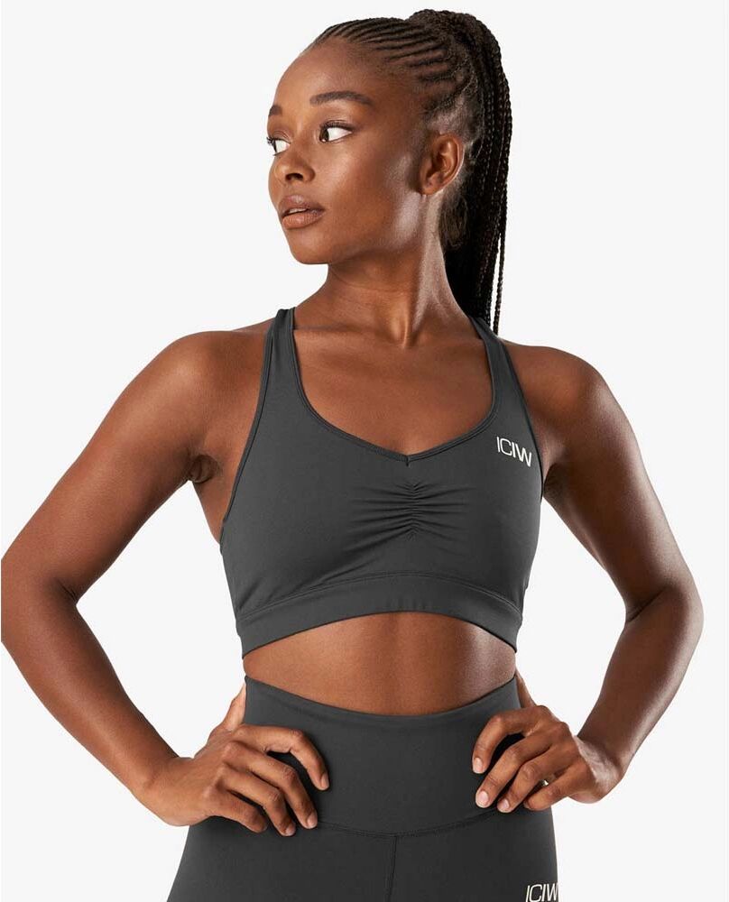 Icaniwill Scrunch Sports Bra, Anthracite