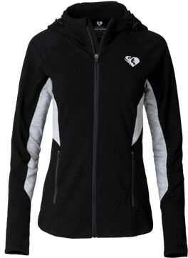 Womens Best Fit Zip Hoodie Black/grey, L