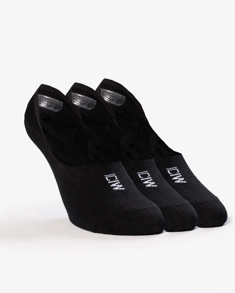 Icaniwill Invisible Socks 3-pack, Black, 39-41