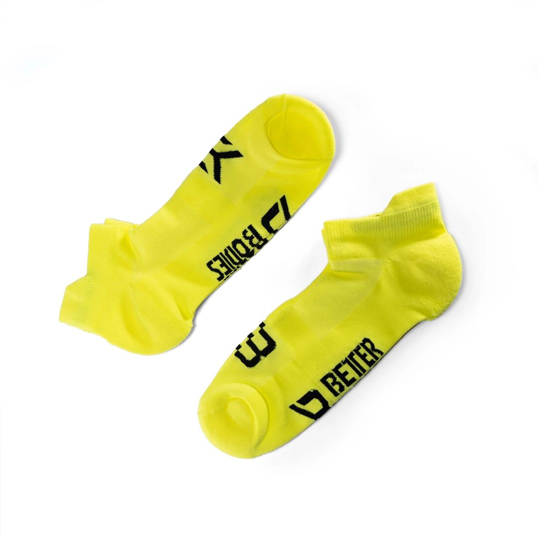 Better Bodies Short Socks 2-pack, Neon Yellow