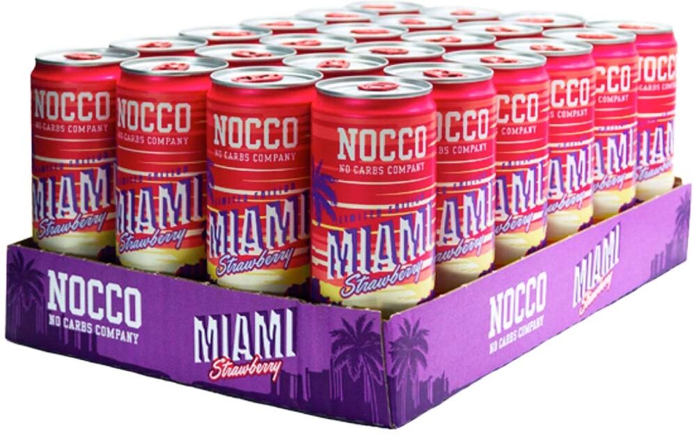 NOCCO 24 X Nocco Bcaa, 330 Ml, Miami Strawberry