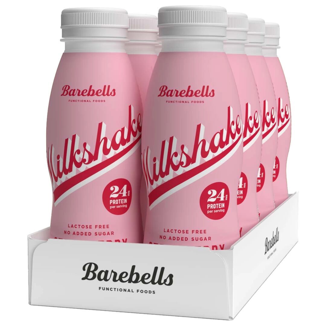 Barebells 8 X Barebells Milkshake, 330 Ml, Strawberry