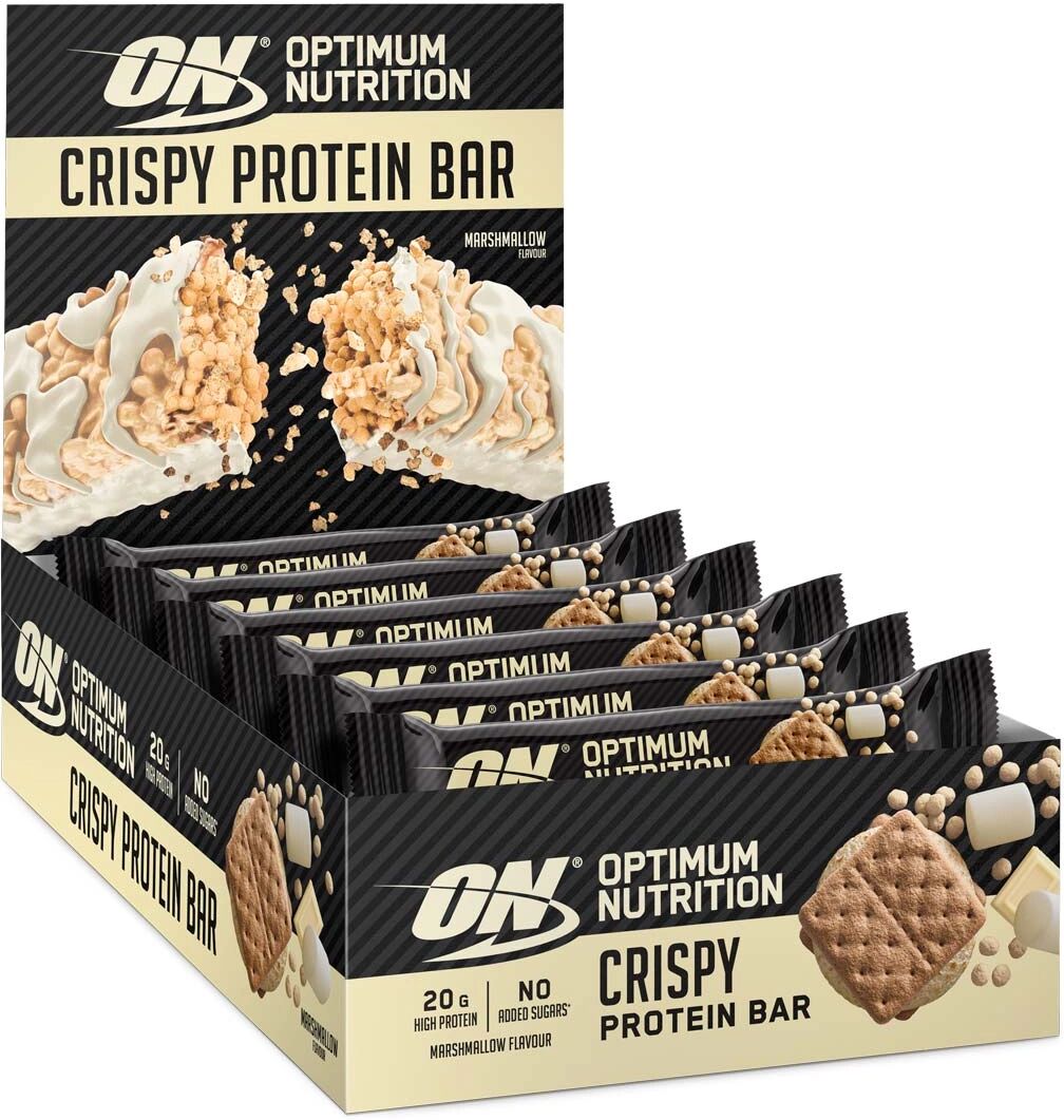 Optimum Nutrition 10 X Optimum Nutrition Protein Crisp Bar, 65 G, Marshmallow