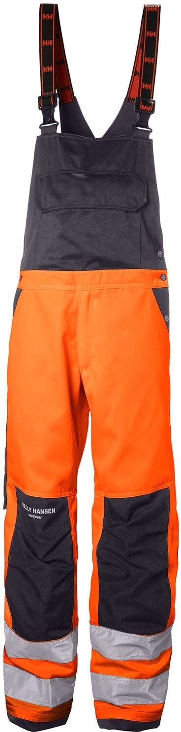 HH Workwear Helly Hansen Work Alna Hi Vis Class 2 Bib Trouser   Hh Workwear D104 Orange  Male