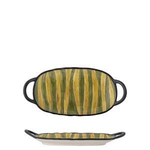 Bloomingville Lilie Serving Plate Patterned Bloomingville  - GREEN - unisex - Size: ONE SIZE x 32.5