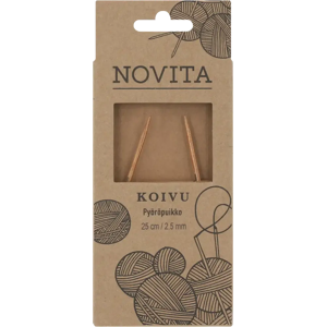 Novita Koivu Pyöröpuikot 25 cm / 2.50 mm Novita Koivu Pyöröpuikot 25 cm / 2.50 mm