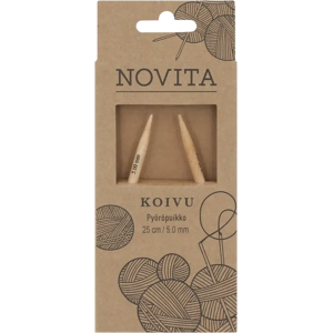 Novita Koivu Pyöröpuikot 25 cm / 5.00 mm Novita Koivu Pyöröpuikot 25 cm / 5.00 mm