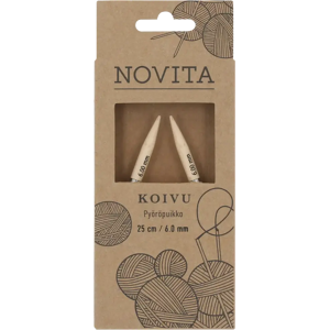 Novita Koivu Pyöröpuikot 25 cm / 6.00 mm Novita Koivu Pyöröpuikot 25 cm / 6.00 mm