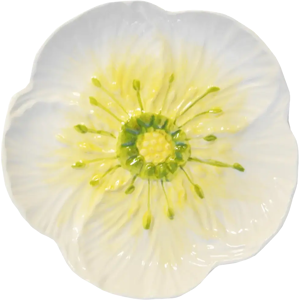 Finnmari Kukka alusta halkaisija 20 cm keraaminen valkoinen/keltainen - Size: 20 cm Finnmari Kukka alusta halkaisija 20 cm keraaminen valkoinen/keltainen - Size: 20 cm