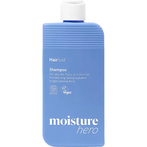 Hairlust Moisture Hero Shampoo - Kostuttava, Sulfaatiton, kuiviin ja vaurioituneisiin hiuksiin Hairlust Moisture Hero Shampoo - Kostuttava, Sulfaatiton, kuiviin ja vaurioituneisiin hiuksiin
