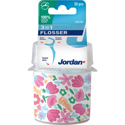 Jordan 3in1 Flosser hammaslankain pöytäpakkaus 50kpl Jordan 3in1 Flosser hammaslankain pöytäpakkaus 50kpl