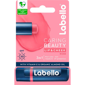 Labello 48g Caring Beauty Rose - sävyttävä voide huulille ja poskille Labello 48g Caring Beauty Rose - sävyttävä voide huulille ja poskille