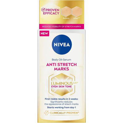 NIVEA 100ml Luminous630 Anti Stretch Marks Body Oil Serum -öljyseerumi NIVEA 100ml Luminous630 Anti Stretch Marks Body Oil Serum -öljyseerumi