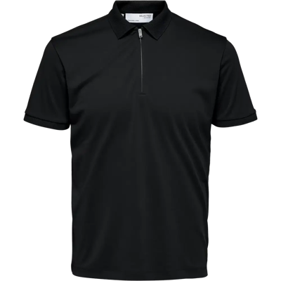 SELECTED HOMME Slhfave zip ss polo pikee - Miehet - Size: S SELECTED HOMME Slhfave zip ss polo pikee - Miehet - Size: S