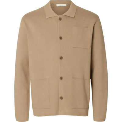 SELECTED Slhmike light relaxed polo cardigan neuletakki - Miehet - Size: M SELECTED Slhmike light relaxed polo cardigan neuletakki - Miehet - Size: M