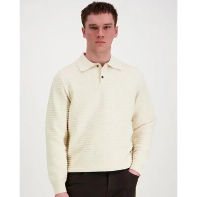 Les Deux Billy Weave Knitted LS Polo neule - Miehet - Size: M Les Deux Billy Weave Knitted LS Polo neule - Miehet - Size: M