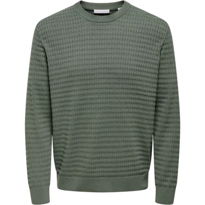 ONLY & SONS Onsberry ls crew neule - Miehet - Size: XXL ONLY & SONS Onsberry ls crew neule - Miehet - Size: XXL