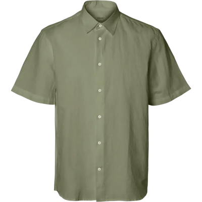 SELECTED Slhregclay linenblend ss shirt lyhythihainen pellavakauluspaita - Miehet - Size: XL SELECTED Slhregclay linenblend ss shirt lyhythihainen pellavakauluspaita - Miehet - Size: XL