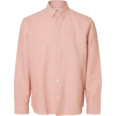 SELECTED Slhregclay linenblend ls shirt pitkähihainen pellavakauluspaita - Miehet - Size: S SELECTED Slhregclay linenblend ls shirt pitkähihainen pellavakauluspaita - Miehet - Size: S