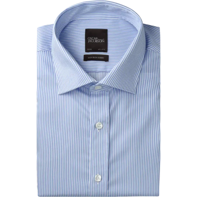Oscar Jacobson Banker Stripe kauluspaita Slim fit - Miehet - Size: 43 Oscar Jacobson Banker Stripe kauluspaita Slim fit - Miehet - Size: 43