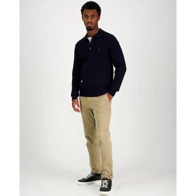 Tommy Hilfiger Classic cotton cable ls polo - Miehet - Size: L Tommy Hilfiger Classic cotton cable ls polo - Miehet - Size: L